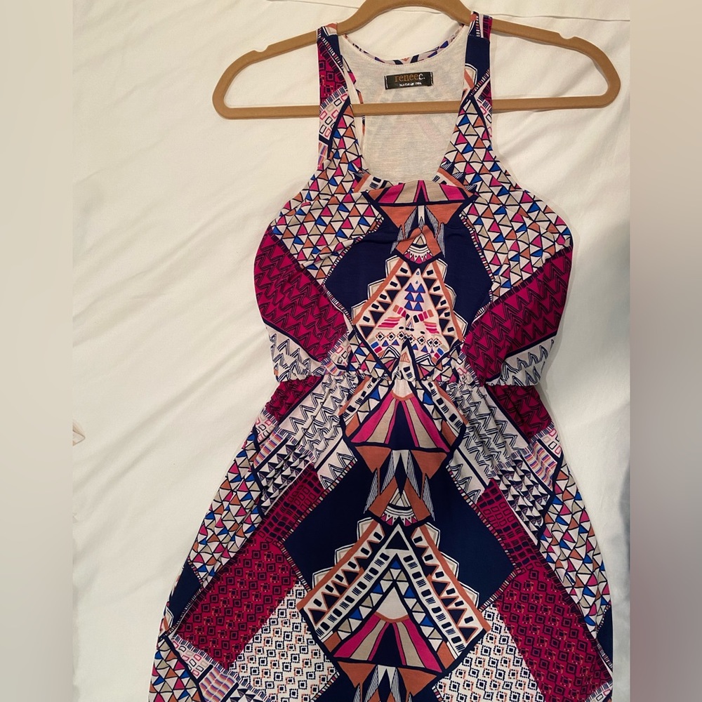 ReneeC brand patterned maxi dress size small